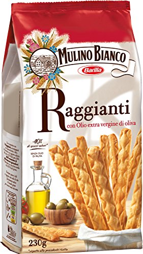 Mulino Bianco Grissini Raggianti con Olio Extravergine d'Oliva, Snack Salato per la Merenda, Senza Olio di Palma - 230 gr