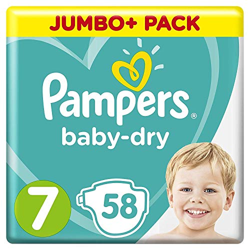 Pannolini Pampers Baby-Dry, taglia 7, confezione Jumbo da 58