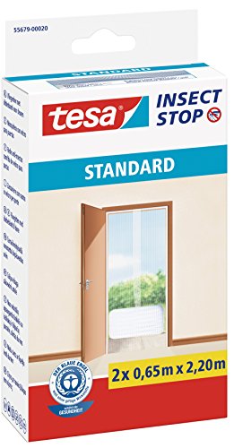 Tesa TE55679-00020-03 Insect Stop Zanzariere Attacca e Stacca Standard per Porte, Bianco, 0.65 x 2.2M