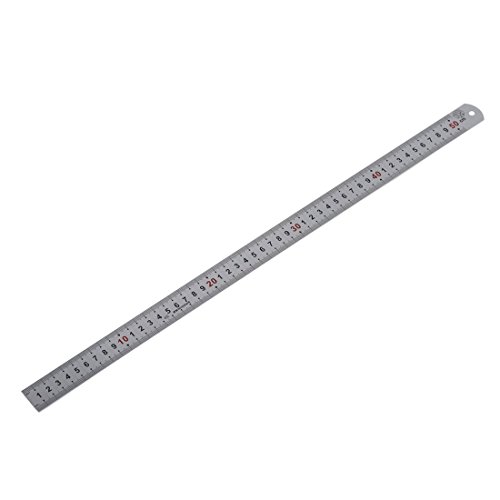TOOGOO(R) Doppia scala laterale in acciaio inox righello strumento di misurazione 50cm