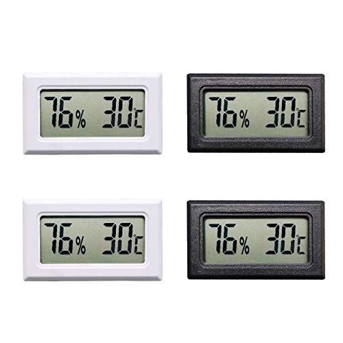 Thlevel 4xMini LCD Termometri Igrometri Digitali Tester di Temperatura e Umidita' Interna (4 PCS)