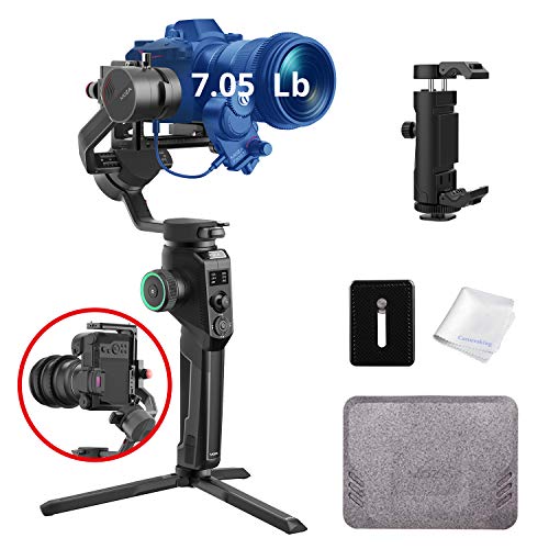 MOZA Aircross 2 stabilizzatore cardanico a 3 assi per fotocamere compatte, adatto per 4 K BMPCC, Canon EOS R, Sony a Series, carico 3,2 kg, peso cardanico 950 g (nero)