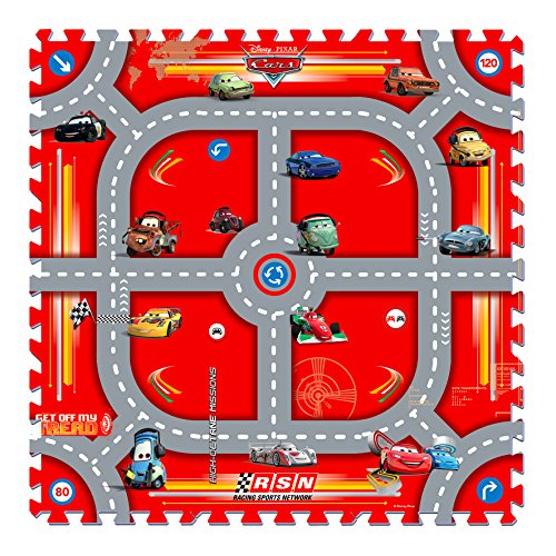 Knorrtoys 21015 – Tappeto Puzzle – Cars –  Modular Race 9 Tappetini (17 Pezzi)