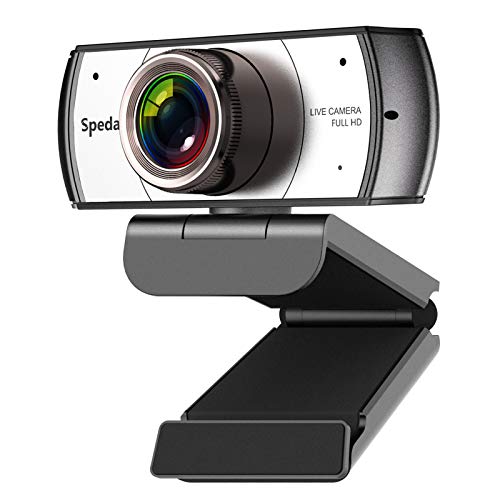 Spedal Webcam Grandangolare Full HD 1080P per Conferenza d'Affari PRO Webcam con Microfono OBS Streaming Xbox Youtube o Twitch USB Computer Camera per PC/Mac/Desktop