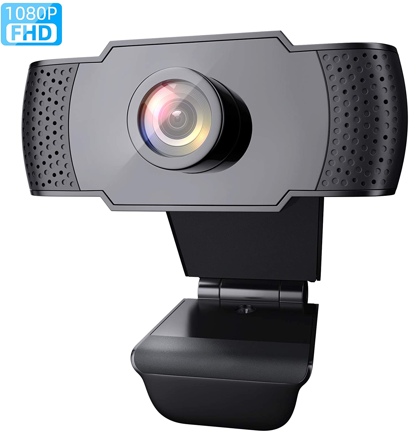 wansview Webcam 1080P con Microfono, PC Laptop Desktop Computer USB 2.0 Full HD Webcamera con Clip Regolabile per Videochiamata, Studi, Conferenze, Registrazione e Giochi