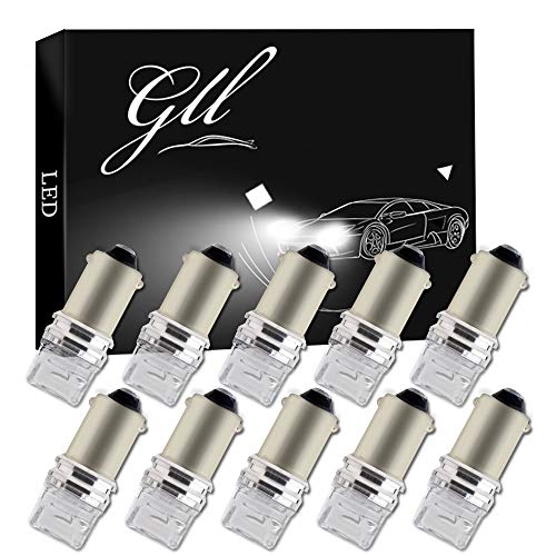 Grandview 10pcs BA9S Lampadine a LED Bianco BA9 BA9S 53 57 1895 64111 Lampadine T4W con Chip 3-2835-SMD per Luci Laterali Luci per Porta Luci di Cortesia Luci per Mappe Garanzia di 2 Anni