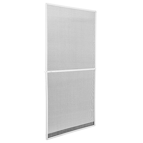 TecTake Zanzariera Universale per finestre Struttura Alluminio in Kit - Disponibile in Diversi Colori e Misure - (95x210cm | Bianco | No. 401198)