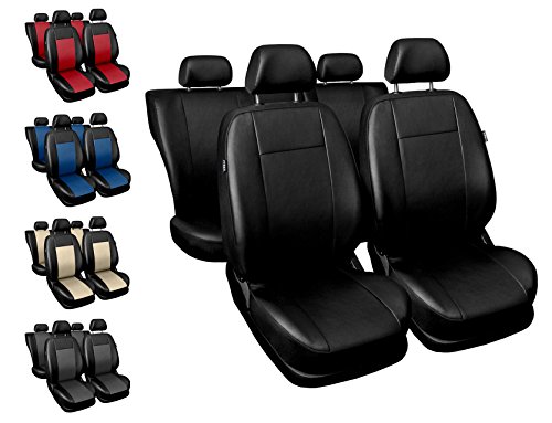 Coprisedili Auto Anteriori e Posteriori Copri-sedile con Airbag Sistema Comfort - Nero