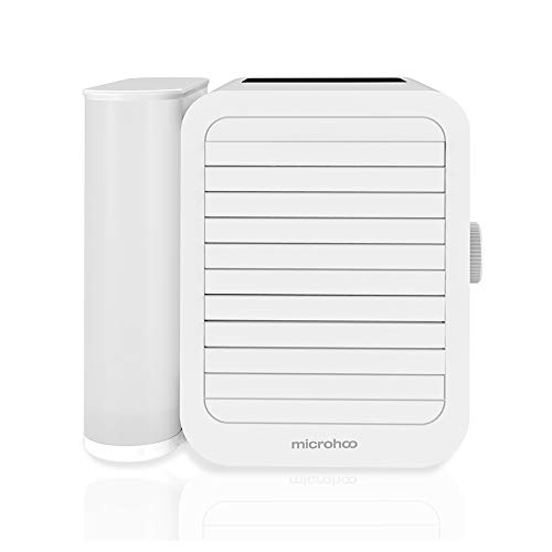 Microhoo Air Conditioner Condizionatore Portatile Climatizzatore Mini USB Dispositivo di Raffreddamento Evaporativo Purificatore Ventilatore Elettrico da Tavolo Portatile