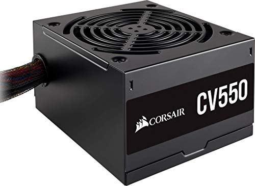 Corsair CV550, CV Series, Certificazione 80 PLUS Bronze, Alimentatore 550 Watt Non-Modulare, Nero