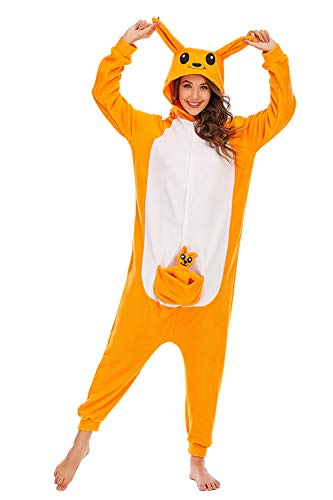 BGOKTA Costumi Cosplay per Adulti Pigiama Animale One Piece Canguro, XL