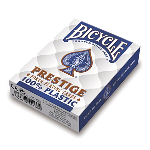 Bicycle Prestige F44100 Mazzo di Carte da Poker Professionale 100% plastica, colori assortiti