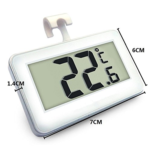 Unicoco - Termometro frigorifero digitale LCD termometro congelatore con gancio
