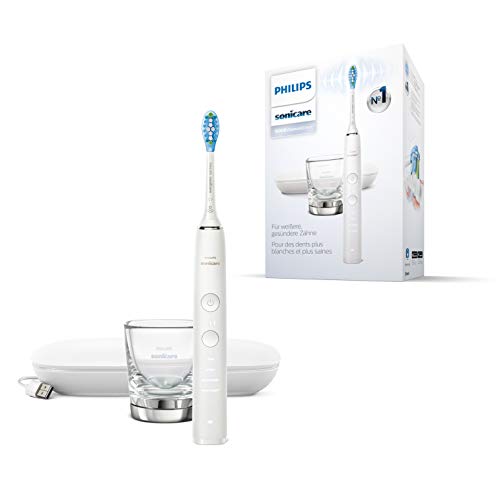 Philips Sonicare HX9911/27 DiamondClean - Spazzolino elettrico a ultrasuoni, con 4 programmi di pulizia, timer, colore: bianco