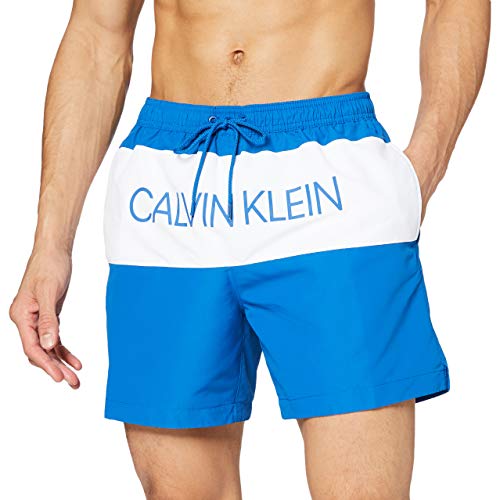 Calvin Klein Medium Drawstring Pantaloncini, Blu (Snorkel Blue CJR), Large Uomo