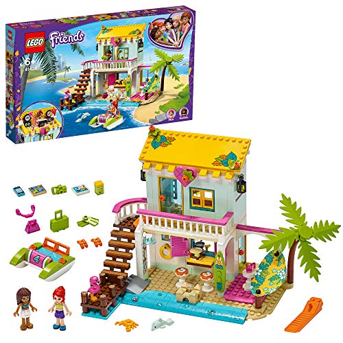 LEGO Friends Playset Casa sulla spiaggia con Andrea e Mia, Serie Summer Holiday, 41428
