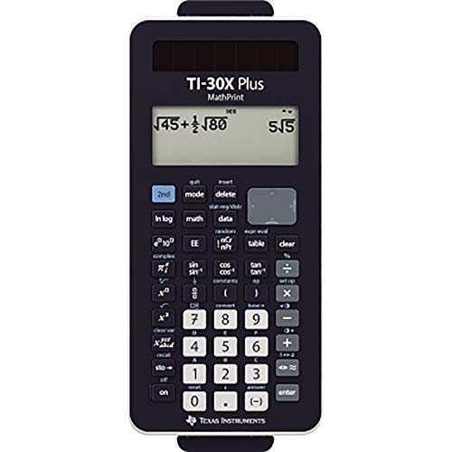 Texas Instruments 30XPLMP/TBL/3E1/A - Calcolatrice scientifica a 4 righe TI-30X Plus Mathprint, Nero