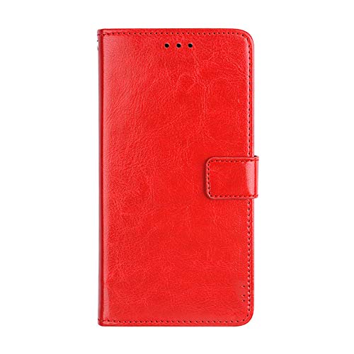 FANFO® Cover per LG K40S Case, a Portafoglio in PU di Alta qualità con Chiusura Magnetica, Rosso