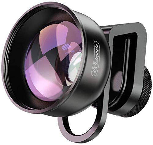 Apexel - Obiettivo per fotocamera HD 2x Teleobiettivo per iPhone X/8/8plus Samsung Galaxy S9/S9 Plus, iPad e la maggior parte degli smartphone
