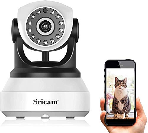 Sricam Ultima Versione SP017 Telecamera WiFi Interno di Sorveglianza 1080P Wireless IP Camera, Obiettivi Ruotabile, Audio Bidirezionale, Modalità Notturna a Infrarossi, Compatibile con iOS Android PC