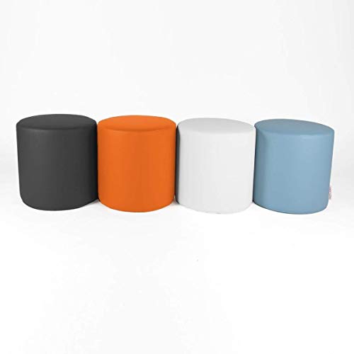 MY CHILL, POUF POGGIAPIEDI ROTONDO da Salotto puff divano POUF ecopelle cotone o microfibra personalizzabile SFODERABILE