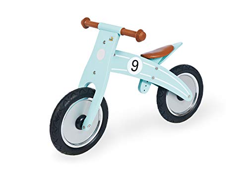 Pinolino Nico - Bicicletta senza pedali in legno, pneumatici smontabili, convertibile dal chopper alla bicicletta, consigliato a partire da 2 anni, colore: verde menta