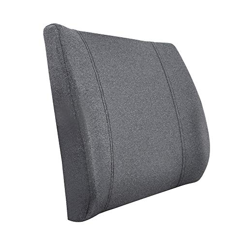 AmazonBasics - Cuscino lombare di supporto, in memory foam, grigio, sagomato