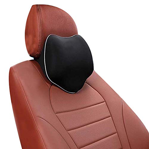 ZATOOTO Poggiatesta Cuscino Auto - Supporto Testa per Seggiolino Auto, Cuscino da Collo con Memory Foam, Nero A02