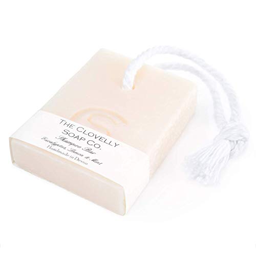 The Clovelly Soap Co. Saponetta Shampoo Solido Naturale con cordino Sapone Corpo e Capelli per Tutti i Tipi di Pelle & Capelli, Sapone Fatto a Mano, Vegano, 100g