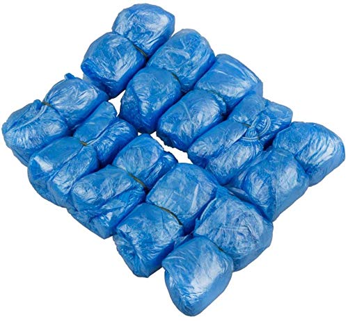 SUPAREE Copriscarpe monouso 100 paia per interni per pioggia Proteggi la tua casa, pavimenti e scarpe. (blu)