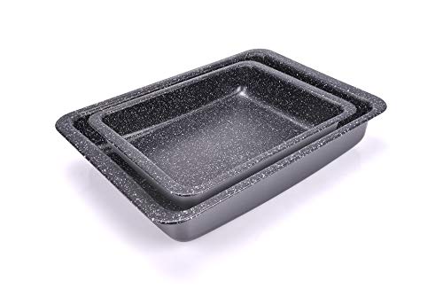 ALLUFLON Set 2 Lasagnere Vesuvia, 34x25 cm e 24x18 cm, Alluminio