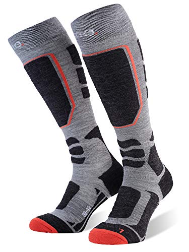 Eono Essentials Ski Socks (Basic o Premium), Grau (Premium), UE 35-38, Regno Unito 2,5-5