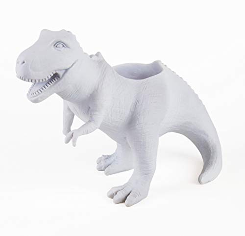 Gift Republic T-Rex - Vaso per piante, colore: Bianco