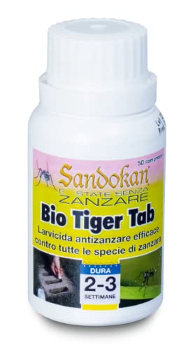 Sandokan Bio Tiger Tab - Larvicida in pastiglie effervescenti (50 pastiglie)