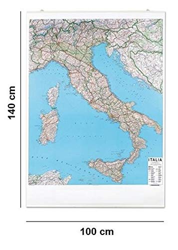 Carta geografica murale Italia STRADALE 100x140