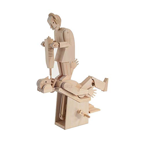 TIMBERKITS- Demon Dentist Puzzle Meccanico in Legno-Kit di Costruzione Modello, Colore, DEMO0001