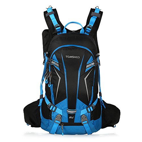 TOMSHOO Zaini per Ciclismo 20L Zaino della Spalla Impermeabile Traspirante Ultraleggero Viaggi Idratazione Unisex con Copertura della Pioggia per Bicicletta Alpinismo