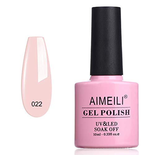AIMEILI Smalto Semipermente per Unghie in Gel UV LED Smalti per Unghie per Manicure Colori Rosa Soak Off - Rose Nude (022) 10ml