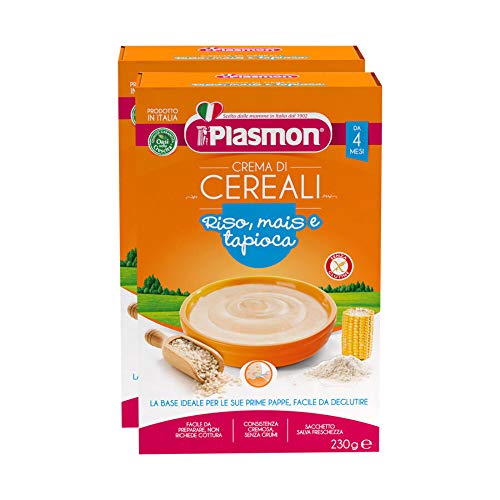 Plasmon Cereali Crema di Riso Mais e Tapioca - 2 confezioni da 230 gr - Totale: 460 gr