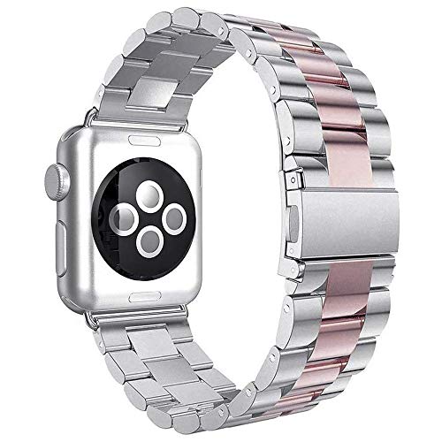 Aottom Cinturino Compatibile con Apple Watch SE/6/5/4/3/2/1 Cinturino 42mm 44mm Cinturino Orologio Cinturino Apple Watch 6 44mm Cinturino in Acciaio Inossidabile per iWatch SE/6/5/4/3/2/1