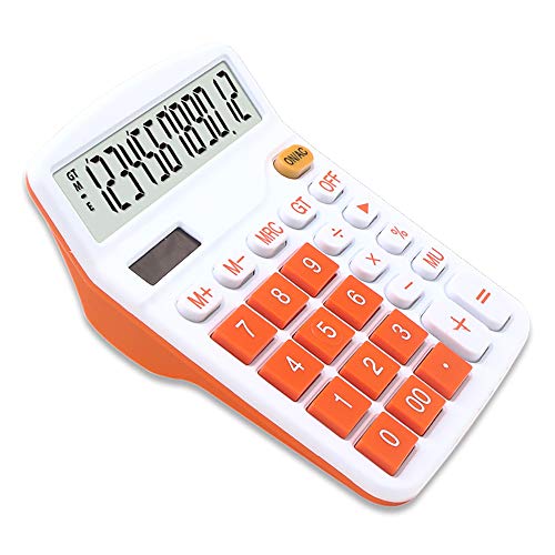 Mengshen Calcolatrice di Base per Ufficio Batteria Solare a Doppia Alimentazione Calcolatrice dedicata finanziaria Display a 12 cifre Calcolatrice Aziendale Desktop di Grandi Dimensioni Standard
