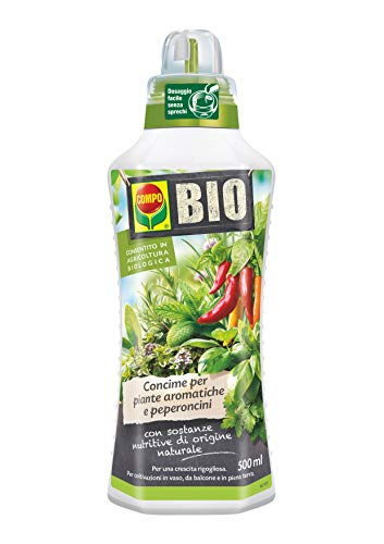 COMPO BIO Concime Liquido per Piante Aromatiche e Peperoncini, 500ml