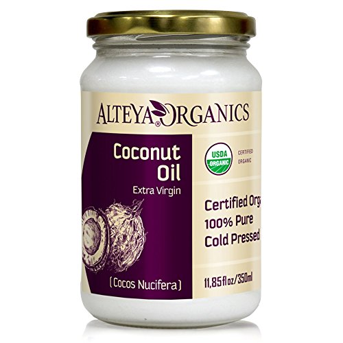 Alteya Organic Olio di Cocco Extravergine 350 ml – 100% USDA certificato organico puro naturale olio di cocco (Cocos Nucifera) extravergine