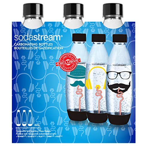 SodaStream 3000143 Set da 3 Bottiglie Grandi, 26,5 x 9 x 26 cm, Plastica, Modelli Assortiti