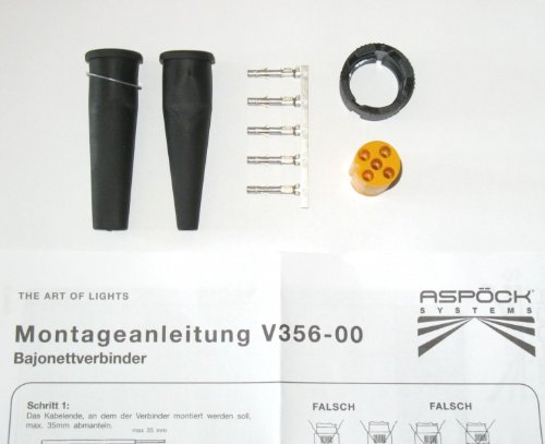 FKAnhängerteile Aspöck baionetta Connector-Left Side Part Istruzioni di Montaggio Inclusi