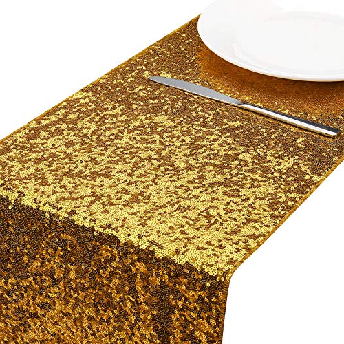 MengH-SHOP Runner da Tavolo con Paillettes Tovaglia Glitter Rettangolare per la Decorazione di Banchetti di Matrimonio Oro Rosa 30 * 280 cm