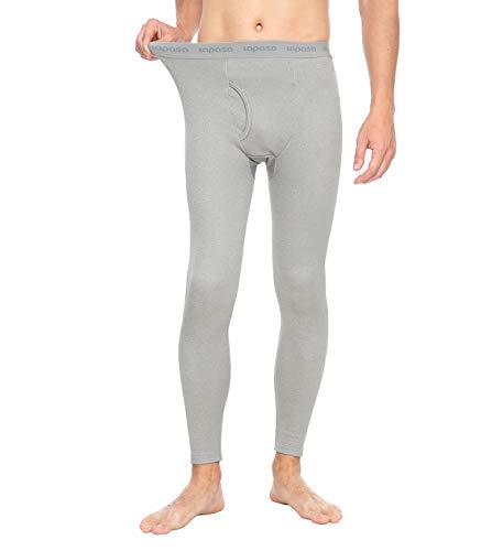 LAPASA Uomo Pantaloni Termici Invernali Ad Alta Densità Intimo Super Termico Heavyweight M25 (Medium, Grigio Chiaro)