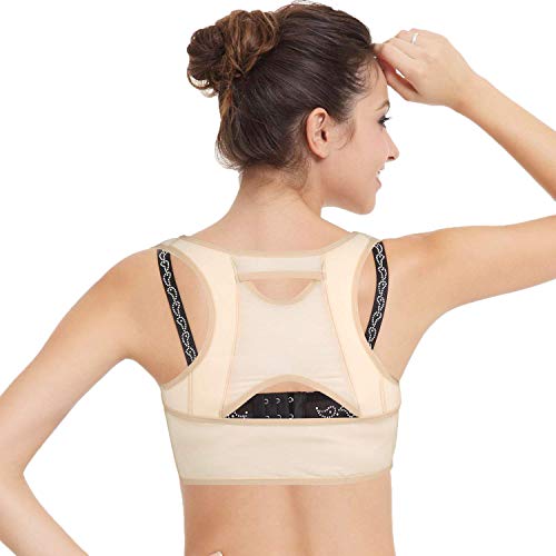 isermeo Fascia Correttore Posturale Dritta Schiena, Correttore Spalle Tutore, Postura Correzione Corsetto Ortopedica Invisibile, Body Sculpting Vest Prevenire Seno Cascante per Donna - M