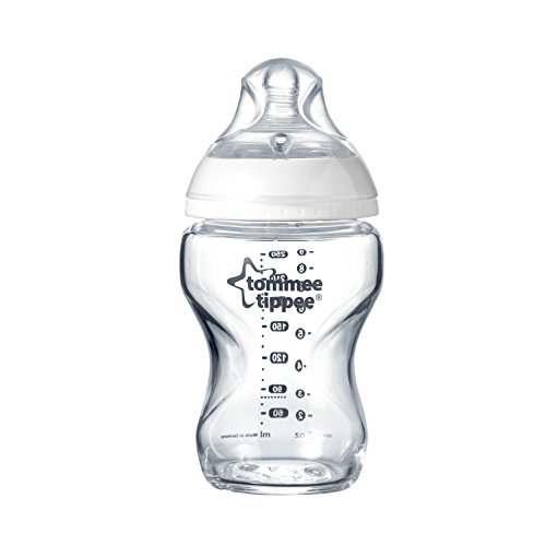 Tommee Tippee Closer to Nature Biberon di Vetro, 250 ml, Trasparente