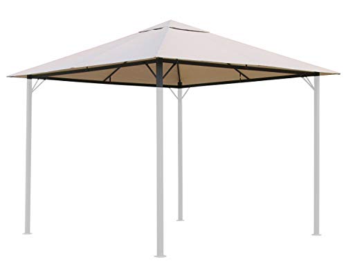 QUICK STAR Tetto di Ricambio per Gazebo da Giardino, 3 x 3 m, Colore Beige